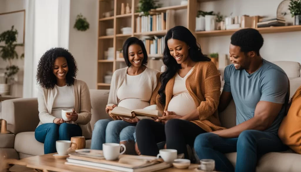 benefícios do apoio durante a gravidez