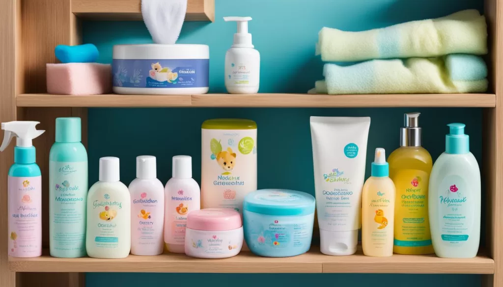 produtos de higiene para o bebê