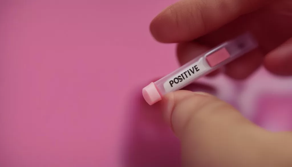 resultado positivo no exame de gravidez